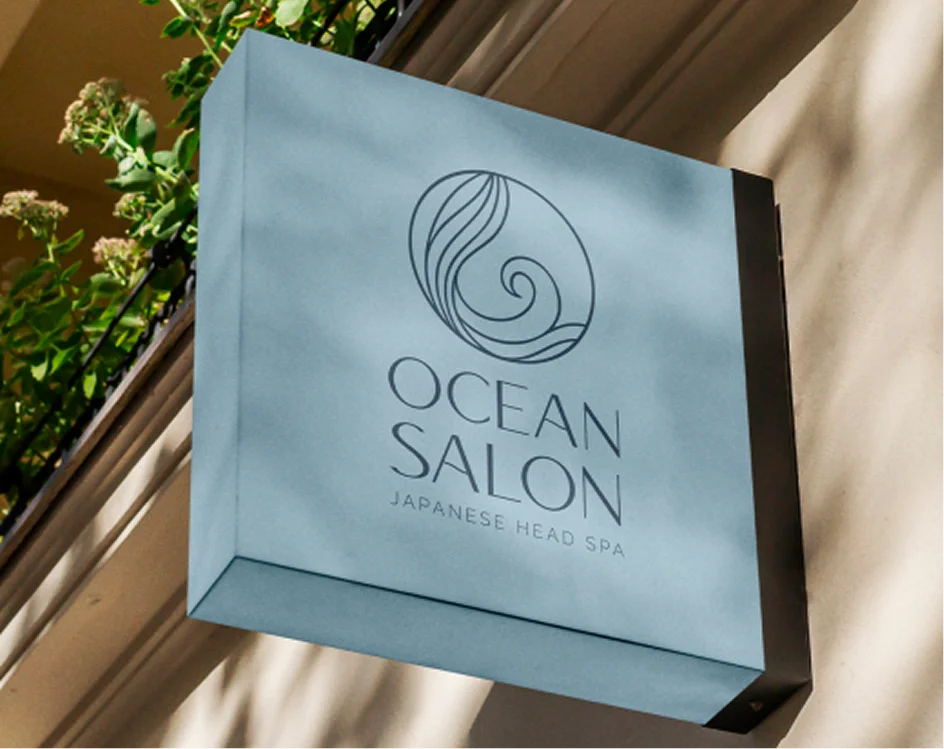 Letrero Ocean Salon salón de belleza Cancún