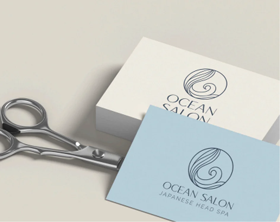 Papelería corporativa Ocean Salon salón de belleza Cancún